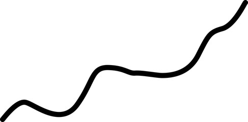 Abstract wavy line with irregular zigzag motion, creating a dynamic and freeform stroke.