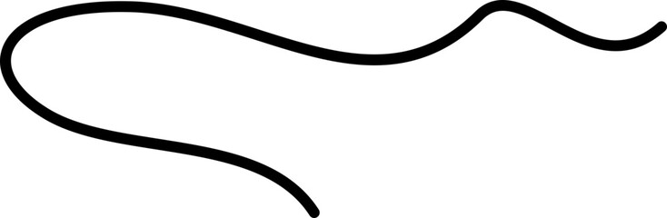 Thin and dynamically curved stroke showing organic motion.