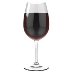 Red Wine Glass isolated on transparent background