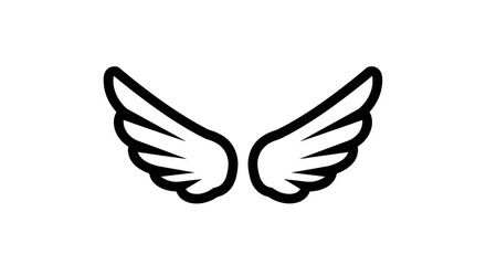 Obraz premium Download angel wings vector illustration for free wings drawing design element angel wings outline silhouette 100