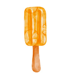 Colorful summer dessert, popsicles. Vector graphics.