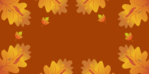 Autumn banner with elegant seasonal leaves, flyer template for community harvest events and thanksgiving sales