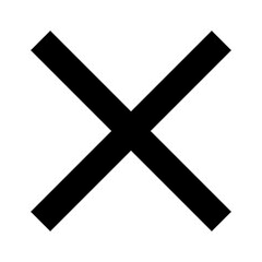 Obraz premium Black cross sign. Black cross mark icon.