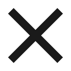 Obraz premium Black cross sign. Black cross mark icon.