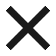 Obraz premium Black cross sign. Black cross mark icon.