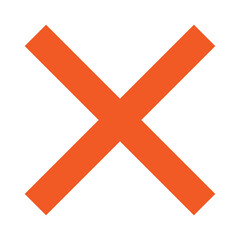 Fototapeta premium Red Cross Sign. Red Cross Mark, No, Delete Icon.