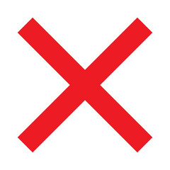 Obraz premium Red Cross Sign. Red Cross Mark, No, Delete Icon.