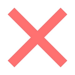 Fototapeta premium Red Cross Sign. Red Cross Mark, No, Delete Icon.