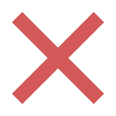 Obraz premium Red Cross Sign. Red Cross Mark, No, Delete Icon.