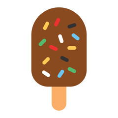 ice cream chocolate chip icon for illustration