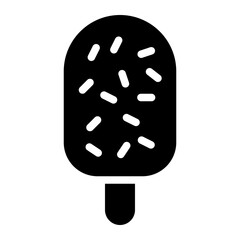 ice cream chocolate chip icon for illustration