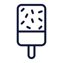 ice cream chocolate chip icon for illustration