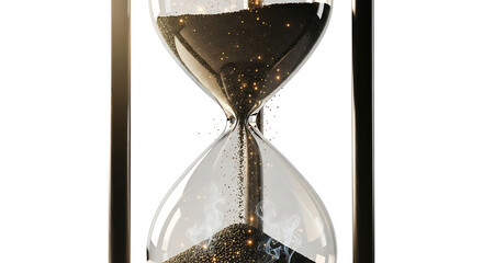 Hourglass sand timer time management concept deadline countdown timer stock photo