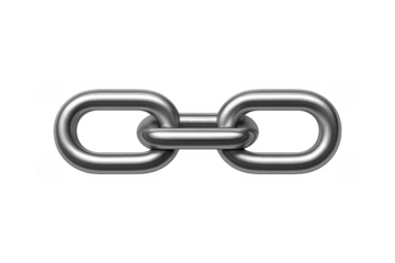 Metal chain link representing connection and strength