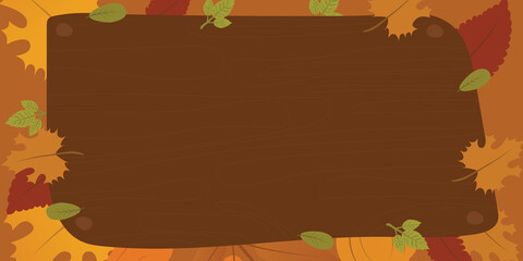 Cozy harvest flyer with illustrated leaves and blank center, designed for autumn markets, craft fairs, seasonal events