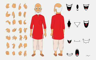 Indian man cartoon character. moral stories for the best cartoon character.
