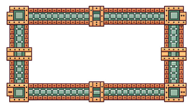 Pixel Frame Border Modular Corners