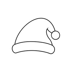 Outline of a santa claus hat