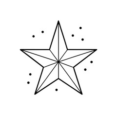 Obraz premium Geometric star with small dots