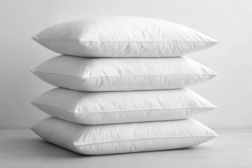 Stack of white pillows mockup