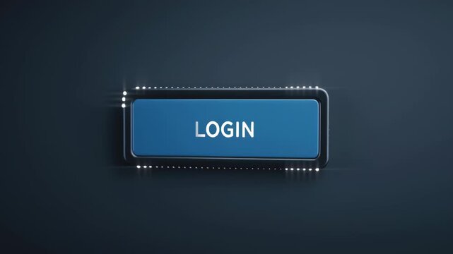 Login button education technology digital access interface secure account sign modern blue design subtle glow conveying authentication and learning