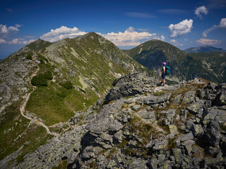 Fototapeta premium Tatry Zachodnie, Západné Tatry - na grani Otargańców