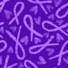 Breast cancer month seamless pink ribbon day mammogram pattern for medical accessories and medicine textiles