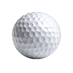 A close-up of a white golf ball against a black background, with dimples clearly visible