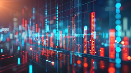 3d holographic financial data visualization for strategic marketing and management analysis