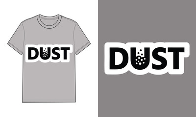 Gray t shirt with text dust small dots t-shirt clothing