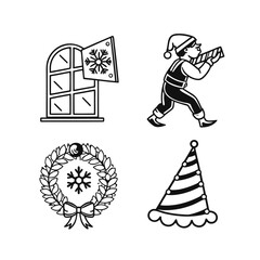 Diverse abstract geometric shapes and silhouette icon set for design projects isolated on transparent background