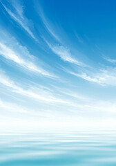 Fototapeta premium An image depicting an abstract sky and sea