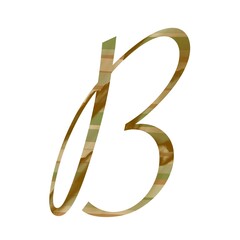Abstract letter B featuring artistic brush flow and timeless elegance, symbolizing balance and creativity for logo design, stationery, and premium graphic templates.