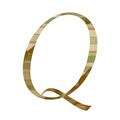 Artistic abstract letter Q with graceful brush lines and soft structure, expressing serenity and balance for digital branding, monogram prints, and elegant posters.