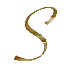 Stylish abstract letter S with fluid artistic motion and harmonious brush layers, crafted for premium typography, decor art, and contemporary brand aesthetics.