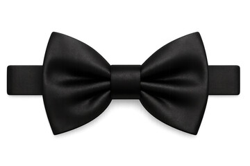 Black satin bow tie formal menswear accessory