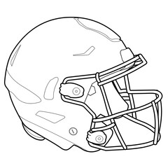 american football helmet vector illustration