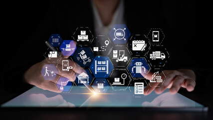 Concept of smart shelves revolutionizes loEnticeics management. This system ensures efficient...