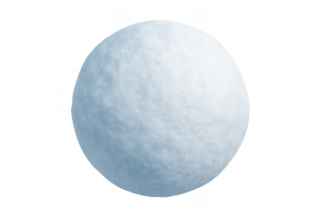 Snowball isolated on transparent background ready for winter fun