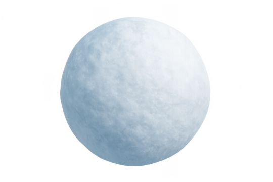 Snowball isolated on transparent background ready for winter fun