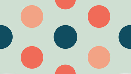 Colorful seamless vector pattern with round Easter egg icons and bubble shapes decoration