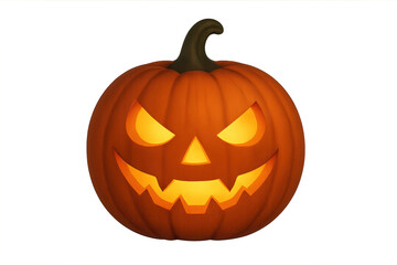 Fototapeta premium Glowing jack-o'-lantern creating spooky halloween atmosphere