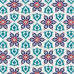 Authentic leafy Iznik tile mosque pattern