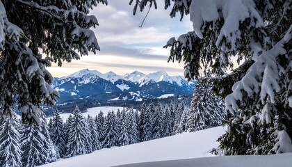 Snowy winter mountain landscape (1)