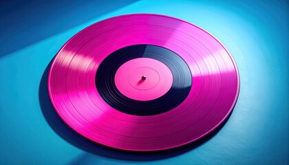 Vivid  shot presents a glossy, pink vinyl record with black and pink center labels.
