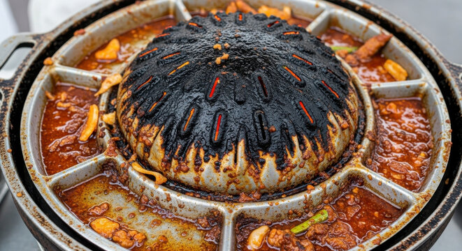 Moo Krata Hot Pot Grilling Meat and Vegetables Korean Style