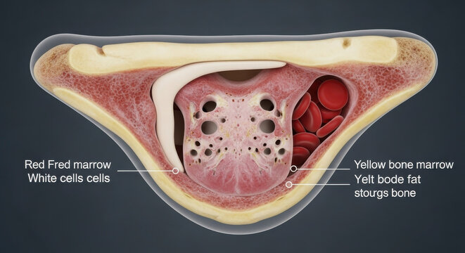 Bone Marrow Structure and Components Explained in Cross Section