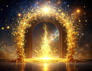 Abstract golden potal background