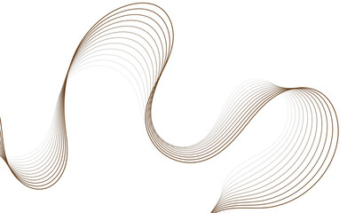 Modern minimalist Wave Pattern of Brown Lines Creating Fluid Curves and Motion wavy lines pattern on a white background.