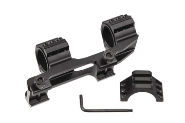 Tactical rifle scope rings and base, leveled